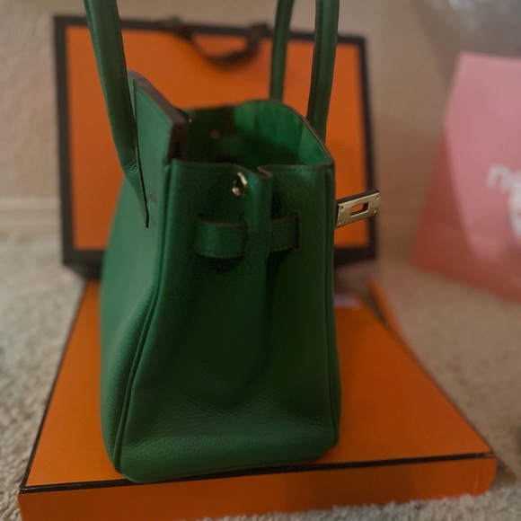 Green Leather Handbag - Picture 4 of 7